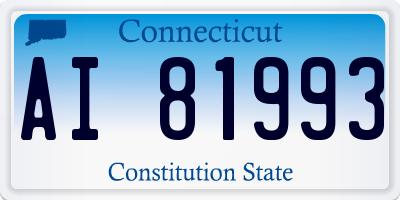 CT license plate AI81993