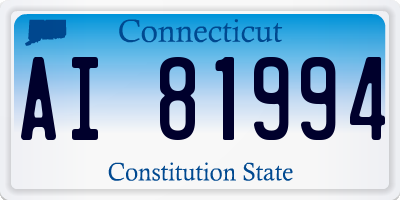 CT license plate AI81994