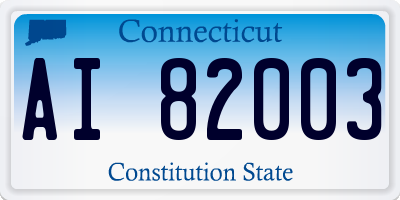 CT license plate AI82003