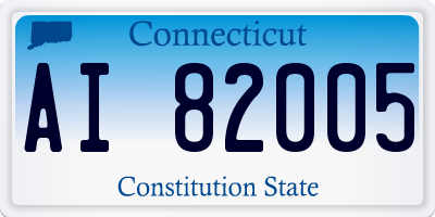 CT license plate AI82005