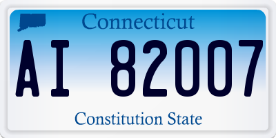 CT license plate AI82007