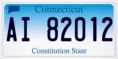 CT license plate AI82012