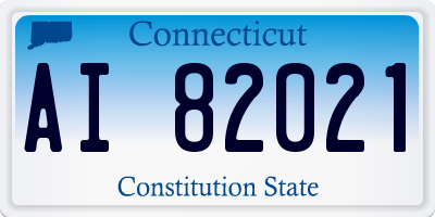 CT license plate AI82021