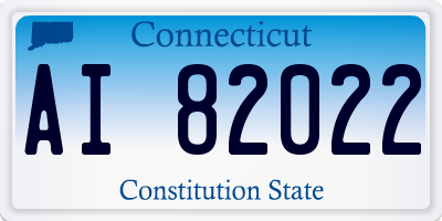CT license plate AI82022