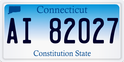 CT license plate AI82027