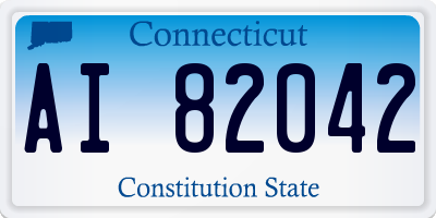 CT license plate AI82042