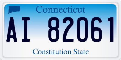CT license plate AI82061