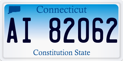 CT license plate AI82062