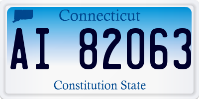 CT license plate AI82063