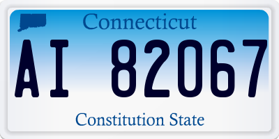 CT license plate AI82067