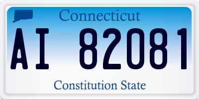 CT license plate AI82081