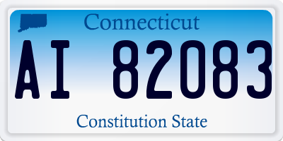 CT license plate AI82083