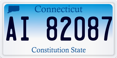 CT license plate AI82087