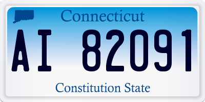 CT license plate AI82091