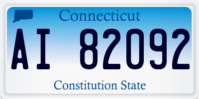 CT license plate AI82092