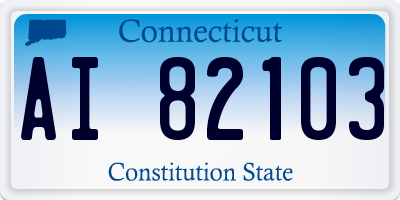 CT license plate AI82103