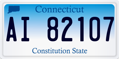 CT license plate AI82107