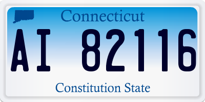 CT license plate AI82116