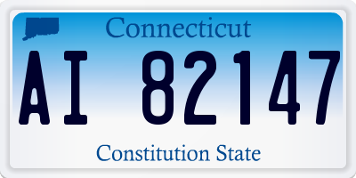 CT license plate AI82147