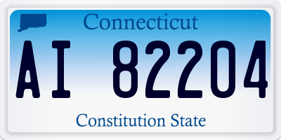 CT license plate AI82204