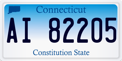 CT license plate AI82205