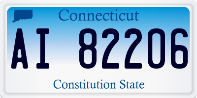 CT license plate AI82206