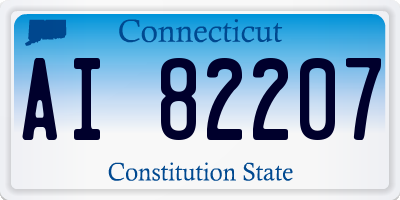 CT license plate AI82207