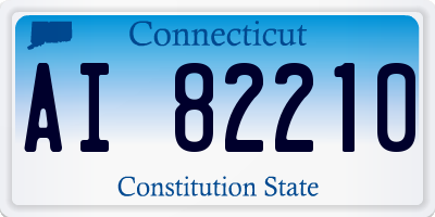 CT license plate AI82210