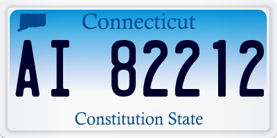CT license plate AI82212