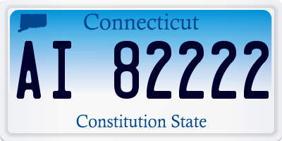 CT license plate AI82222