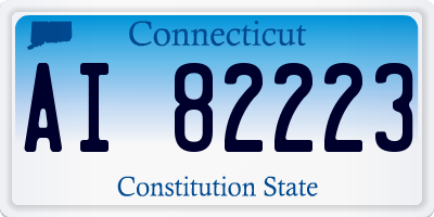 CT license plate AI82223