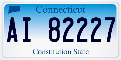 CT license plate AI82227