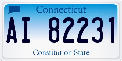 CT license plate AI82231