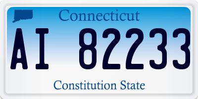 CT license plate AI82233