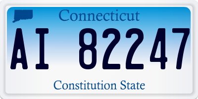 CT license plate AI82247