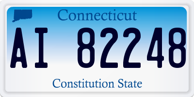 CT license plate AI82248