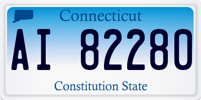 CT license plate AI82280
