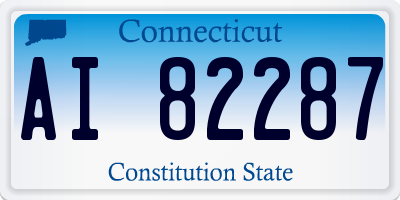 CT license plate AI82287