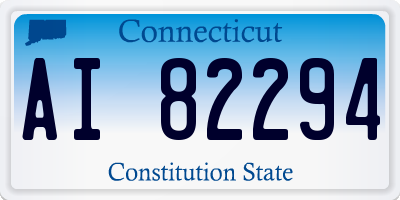 CT license plate AI82294