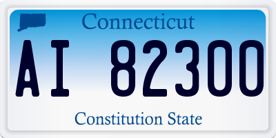 CT license plate AI82300