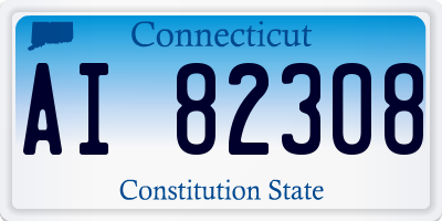 CT license plate AI82308