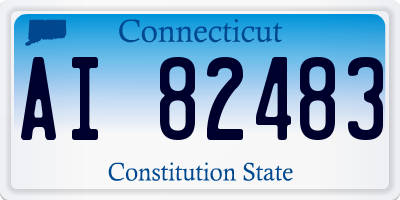 CT license plate AI82483