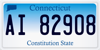 CT license plate AI82908