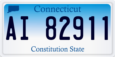 CT license plate AI82911