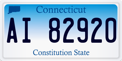 CT license plate AI82920