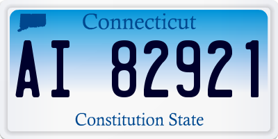 CT license plate AI82921