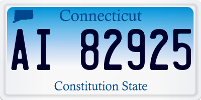 CT license plate AI82925