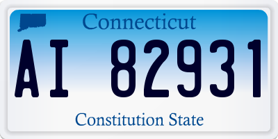 CT license plate AI82931