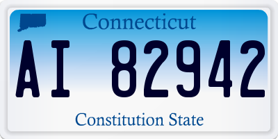 CT license plate AI82942
