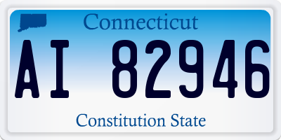 CT license plate AI82946